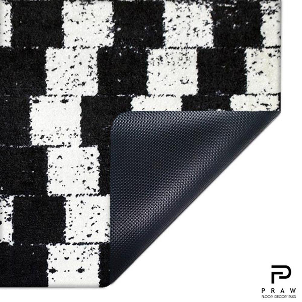 พรม PRAW DE LADDER 120X180 ซม. สีดำ/ขาว