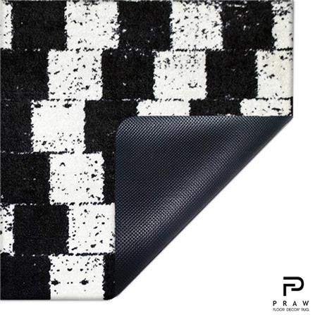 พรม PRAW DE LADDER 120X180 ซม. สีดำ/ขาว_2