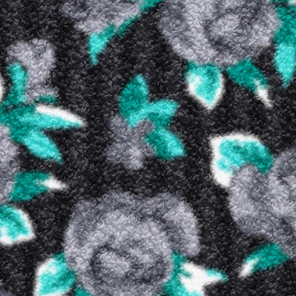 พรมเช็ดเท้าดักฝุ่น PRAW DE GREY ROSE 50X75 ซม. สีดำ/เทา