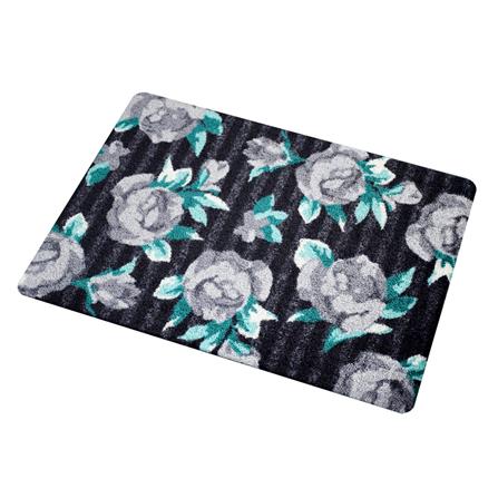 พรมเช็ดเท้าดักฝุ่น PRAW DE GREY ROSE 50X75 ซม. สีดำ/เทา_4