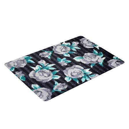 พรมเช็ดเท้าดักฝุ่น PRAW DE GREY ROSE 50X75 ซม. สีดำ/เทา_5