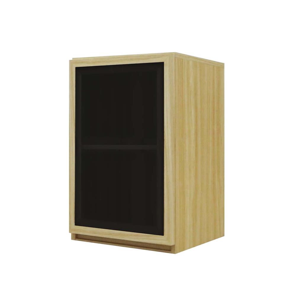 ตู้แขวนผนัง 1 บานเปิด ฺBURO REVOLUTION 40 ซม. สีเนเชอรัลแอช/กระจกดำ