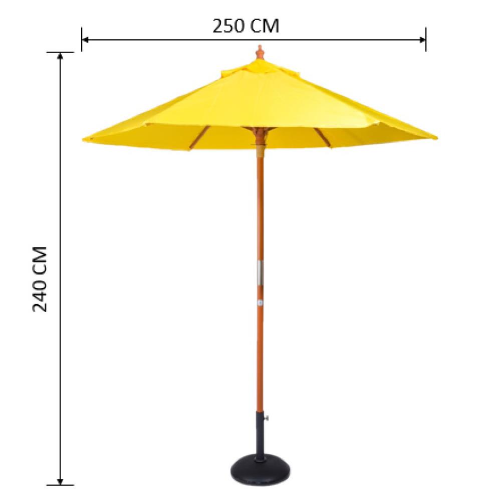 ร่มสนามกลม IVY WOOD 2.5 ม. สีเหลือง