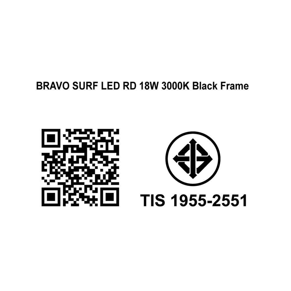 ดาวน์ไลท์ LED SYLVANIA BRAVO SURF 8 นิ้ว 18 วัตต์ WARM WHITE สีดำ