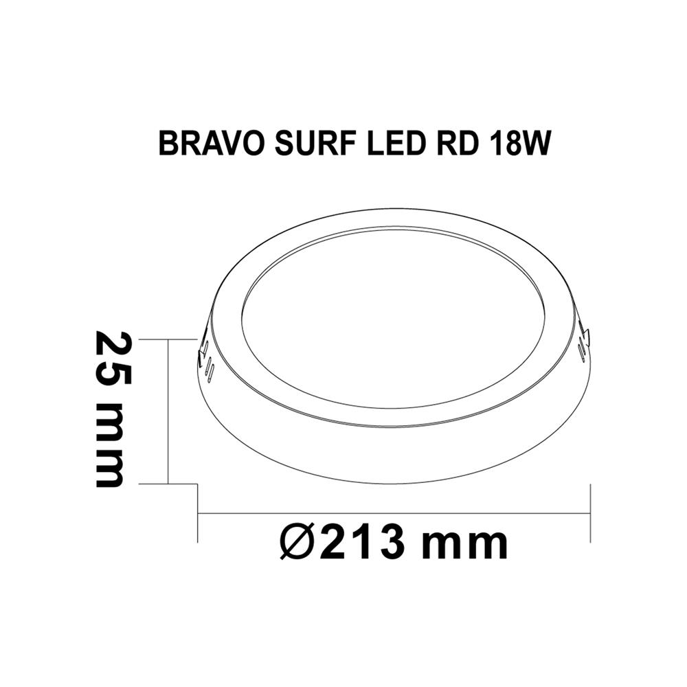 ดาวน์ไลท์ LED SYLVANIA BRAVO SURF 8 นิ้ว 18 วัตต์ WARM WHITE สีดำ