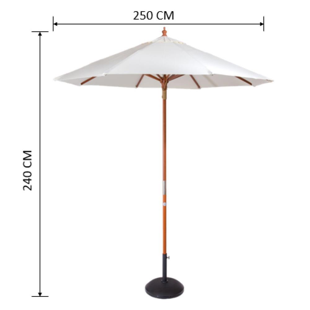 ร่มสนามกลม IVY WOOD 2.5 ม. สีขาว