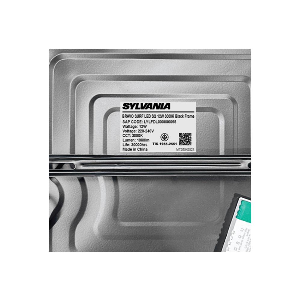 ดาวน์ไลท์ LED SYLVANIA BRAVO SURF 6 นิ้ว 12 วัตต์ WARM WHITE สีดำ