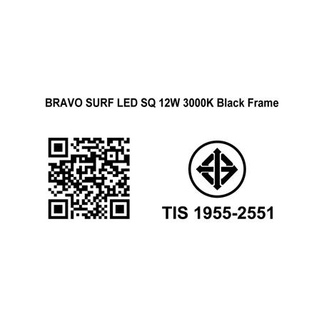 ดาวน์ไลท์ LED SYLVANIA BRAVO SURF 6 นิ้ว 12 วัตต์ WARM WHITE สีดำ_7
