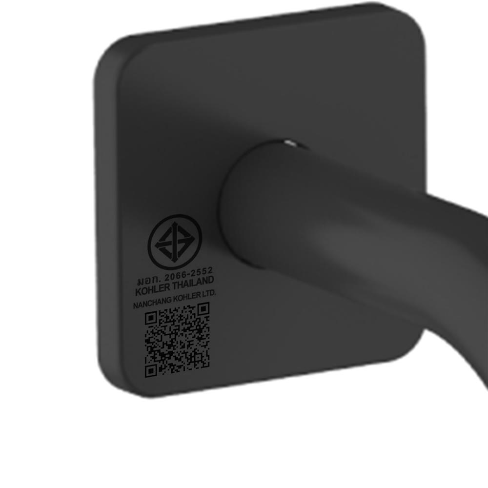 หัวฝักบัวก้านแข็ง KOHLER K-22645X-BL สีดำ