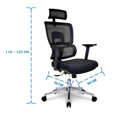 เก้าอี้สุขภาพ SURE MERDOZ PL-1881 สีดำ_5