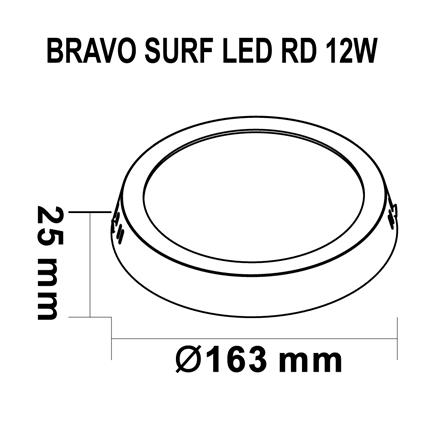 ดาวน์ไลท์ LED SYLVANIA BRAVO SURF 6 นิ้ว 12 วัตต์ WARM WHITE สีดำ_5