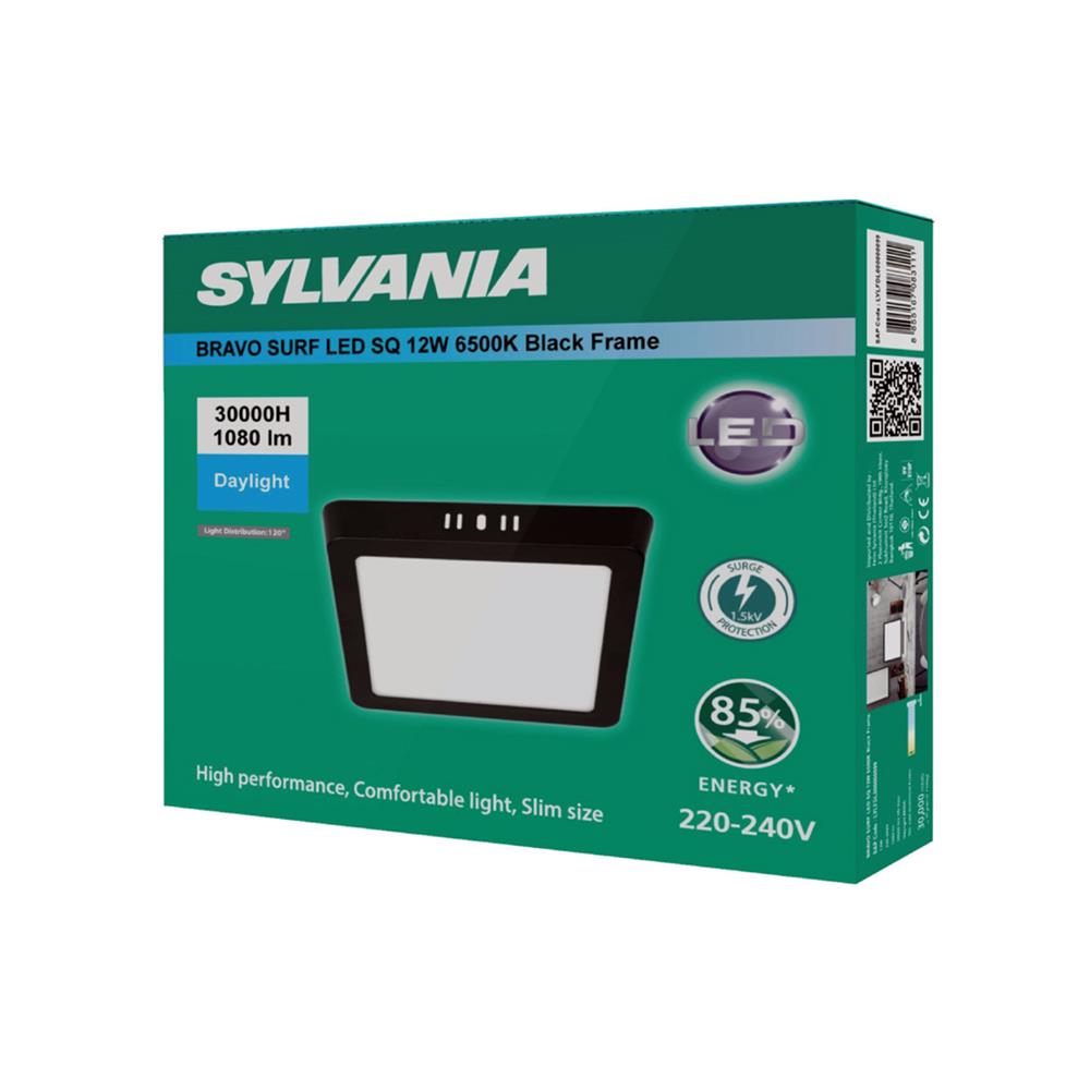 ดาวน์ไลท์ LED SYLVANIA BRAVO SURF 6 นิ้ว 12 วัตต์ DAYLIGHT สีดำ