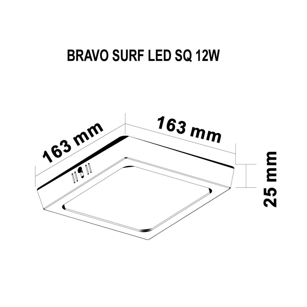 ดาวน์ไลท์ LED SYLVANIA BRAVO SURF 6 นิ้ว 12 วัตต์ DAYLIGHT สีดำ