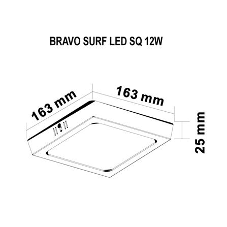 ดาวน์ไลท์ LED SYLVANIA BRAVO SURF 6 นิ้ว 12 วัตต์ DAYLIGHT สีดำ_5
