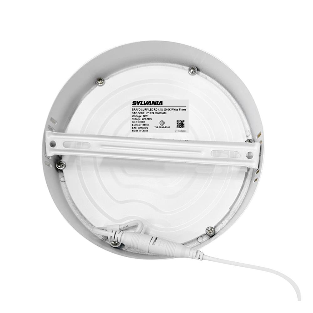 ดาวน์ไลท์ LED SYLVANIA BRAVO SURF 6 นิ้ว 12 วัตต์ WARM WHITE สีขาว