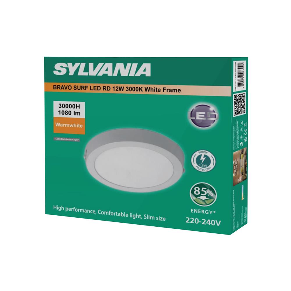 ดาวน์ไลท์ LED SYLVANIA BRAVO SURF 6 นิ้ว 12 วัตต์ WARM WHITE สีขาว