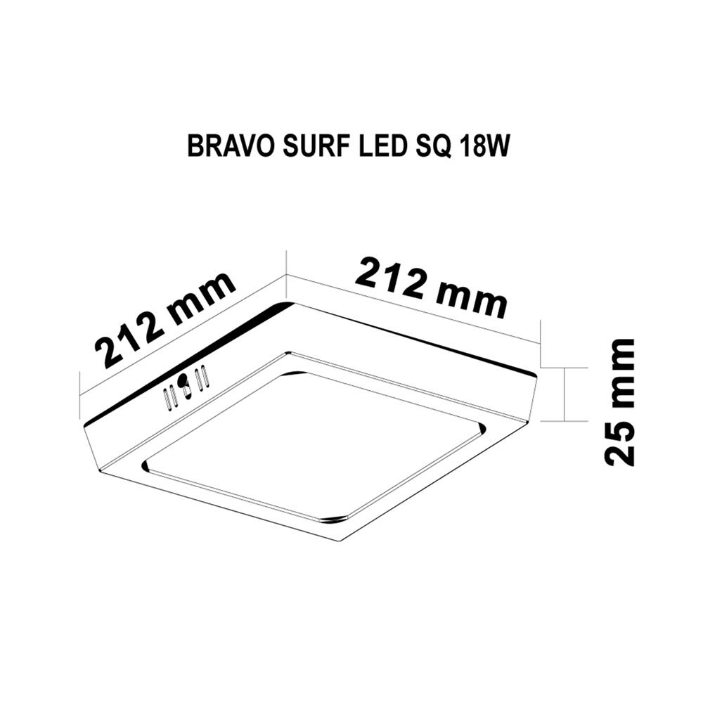 ดาวน์ไลท์ LED SYLVANIA BRAVO SURF 8 นิ้ว 18 วัตต์ WARM WHITE สีขาว