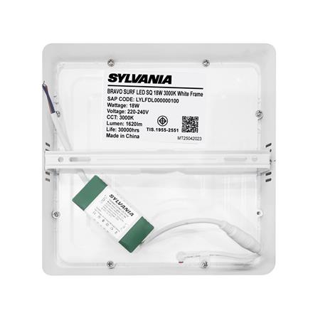 ดาวน์ไลท์ LED SYLVANIA BRAVO SURF 8 นิ้ว 18 วัตต์ WARM WHITE สีขาว_2