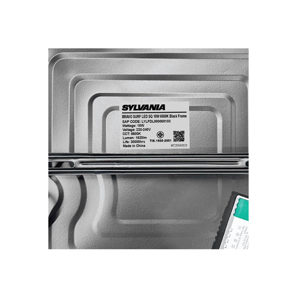 ดาวน์ไลท์ LED SYLVANIA BRAVO SURF 8 นิ้ว 18 วัตต์ DAYLIGHT สีดำ