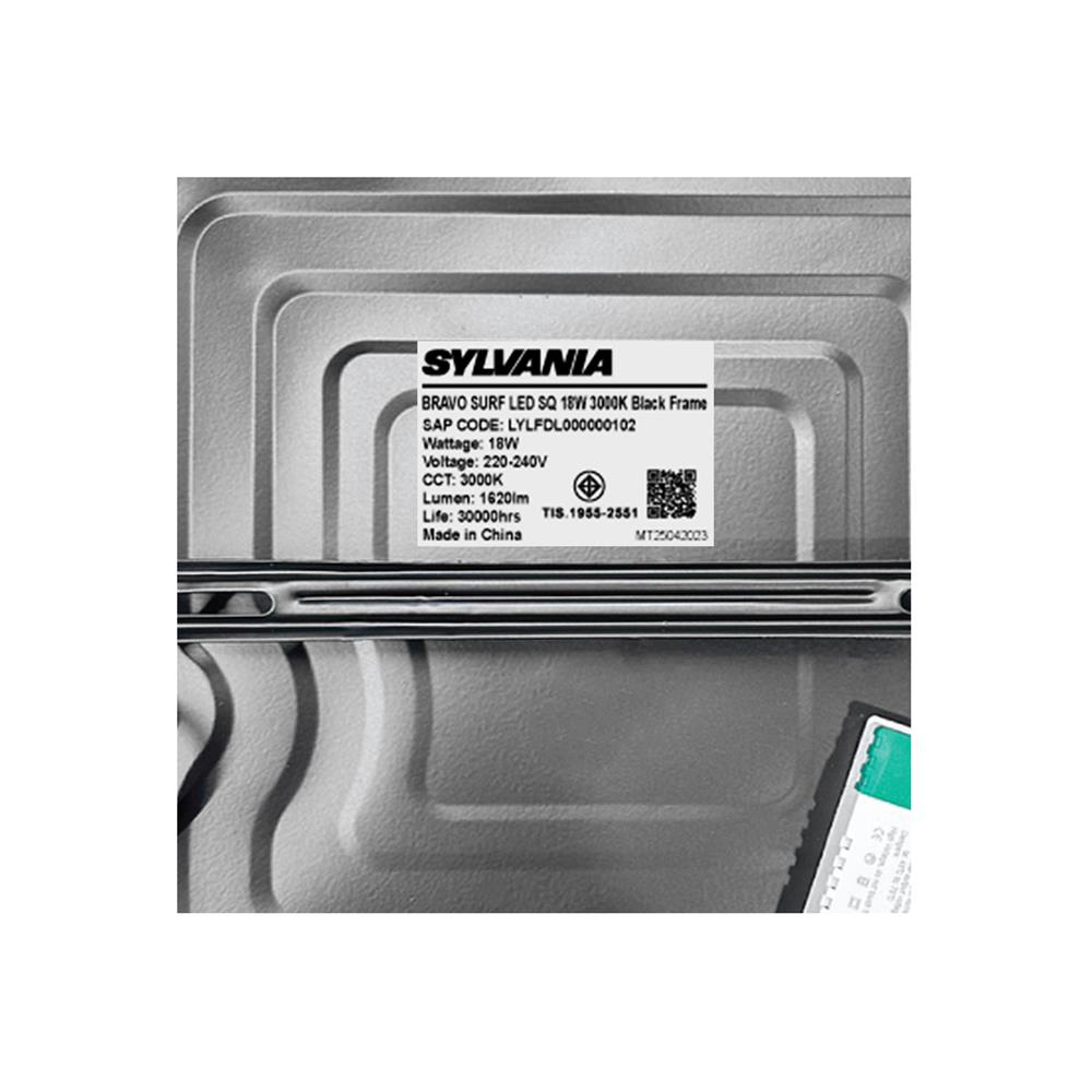 ดาวน์ไลท์ LED SYLVANIA BRAVO SURF 8 นิ้ว 18 วัตต์ WARM WHITE สีดำ