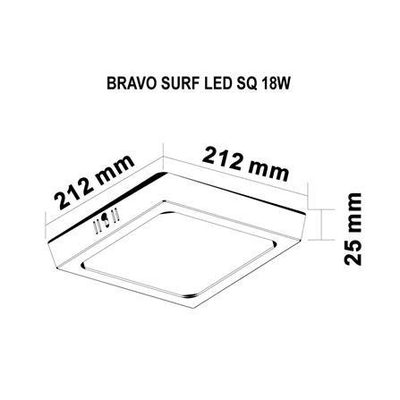 ดาวน์ไลท์ LED SYLVANIA BRAVO SURF 8 นิ้ว 18 วัตต์ WARM WHITE สีดำ_5