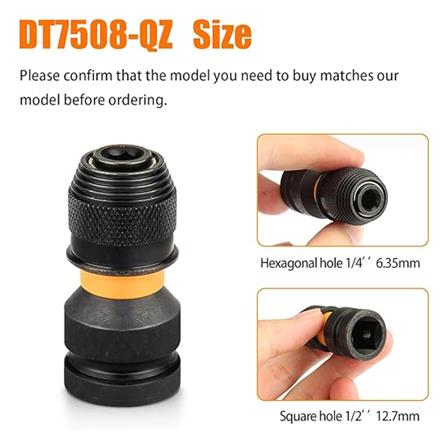 หัวแปลงบ็อกซ์กระแทก DEWALT DT7508-QZ 1/2นิ้ว-1/4นิ้ว_4