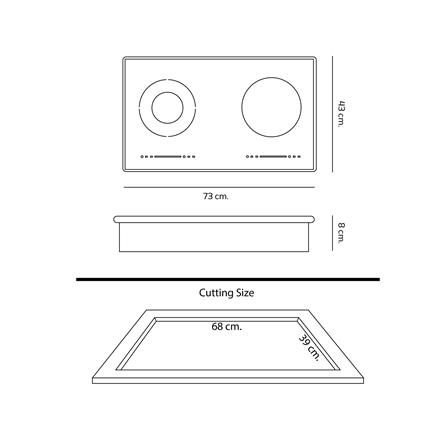 เตาฝังผสมไฟฟ้า DYNA HOME DH-233 73 ซม._4