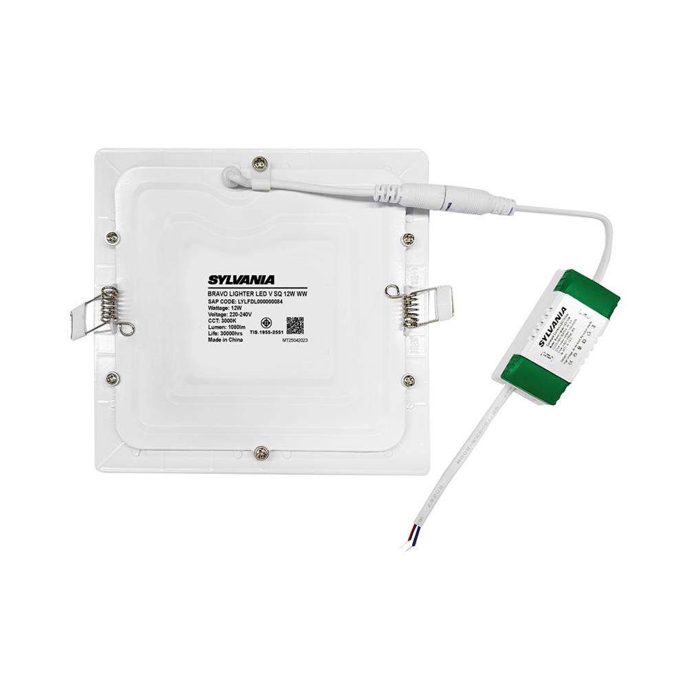 ดาวน์ไลท์ LED SYLVANIA BRAVO LIGHTER 6 นิ้ว 12 วัตต์ WARM WHITE สีขาว