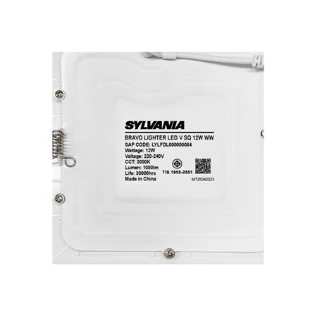 ดาวน์ไลท์ LED SYLVANIA BRAVO LIGHTER 6 นิ้ว 12 วัตต์ WARM WHITE สีขาว_6