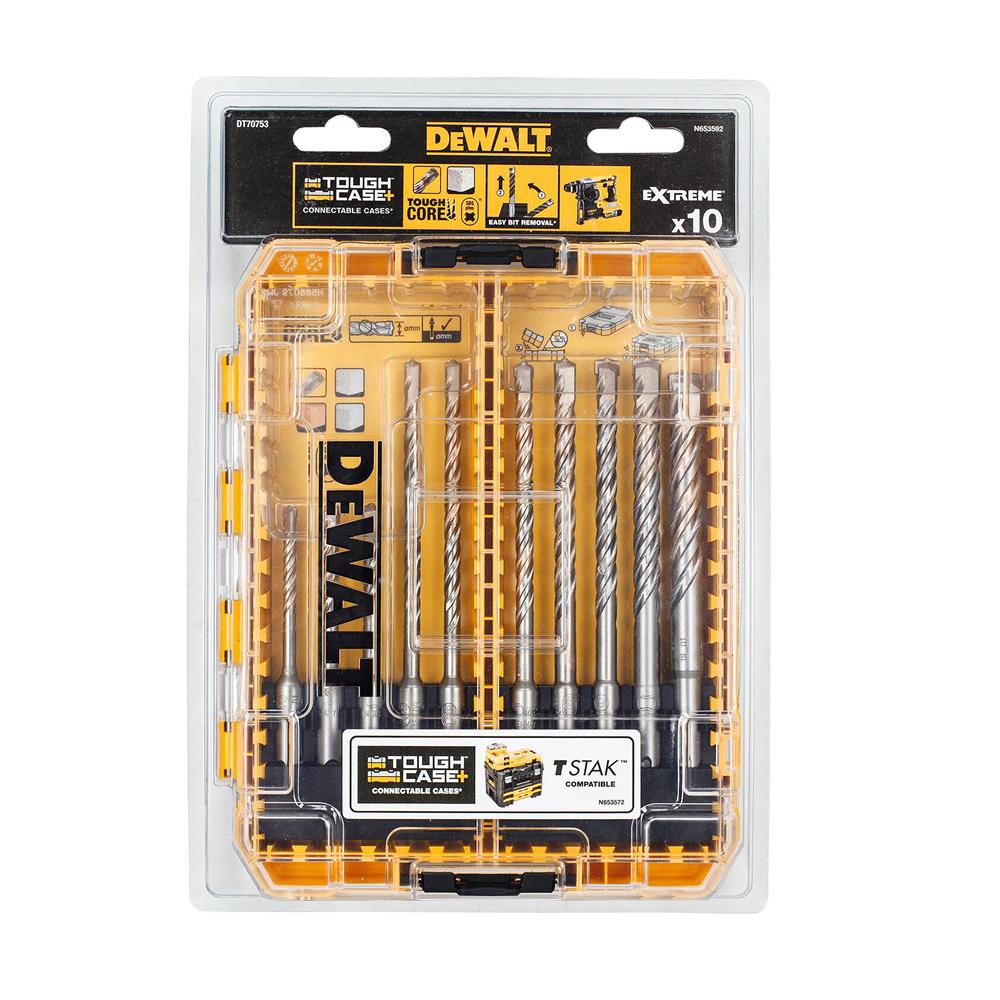 ชุดดอก SDS PLUS EXTREME DEWALT DT70753-QZ 10 ชิ้น