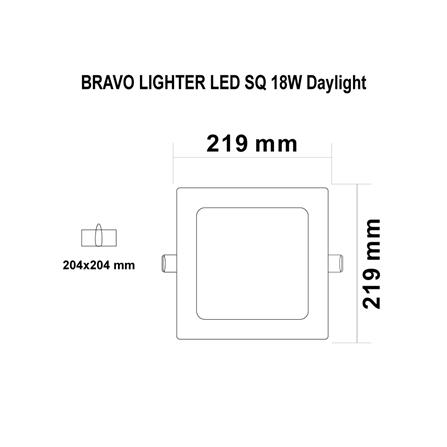 ดาวน์ไลท์ LED SYLVANIA BRAVO LIGHTER 8 นิ้ว 18 วัตต์ DAYLIGHT สีขาว_5
