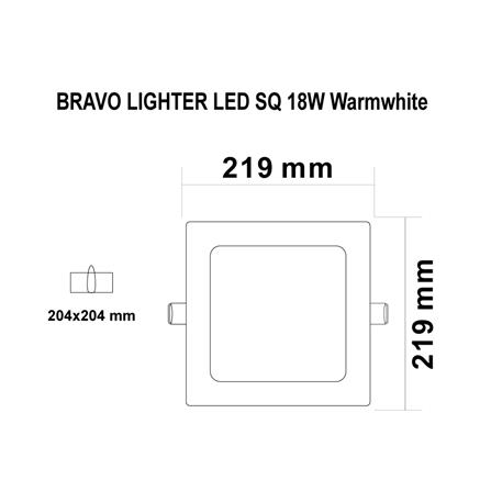 ดาวน์ไลท์ LED SYLVANIA BRAVO LIGHTER 8 นิ้ว 18 วัตต์ WARM WHITE สีขาว_5