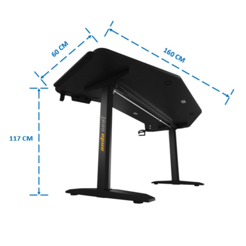 โต๊ะเกมมิ่งปรับระดับไฟฟ้า ANDA SEAT SHADOW WARRIOR 160 ซม. สีดำ