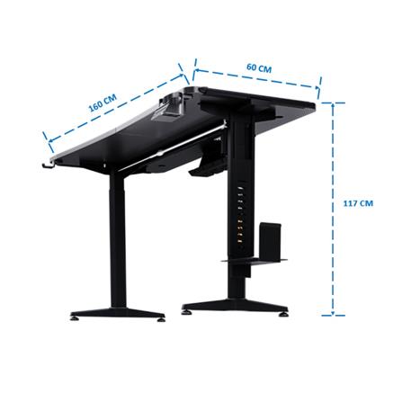 โต๊ะเกมมิ่งปรับระดับไฟฟ้า ANDA SEAT TERMINATOR 160 ซม. สีดำ_5