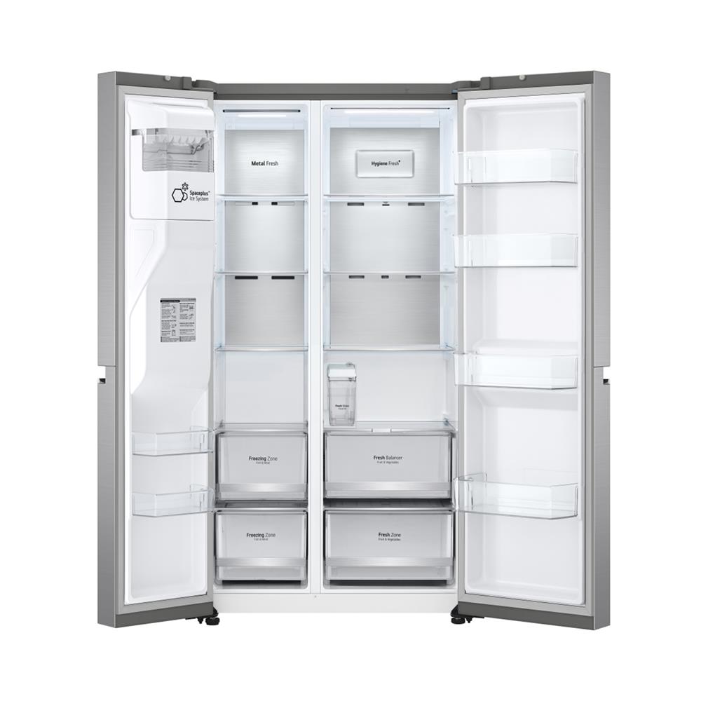 ตู้เย็น SIDE BY SIDE LG GC-L257SFZW.APYPLM 22.4 คิว สีเงิน อินเวอร์เตอร์