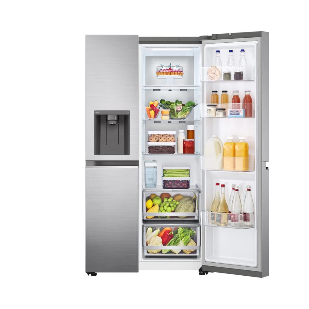 ตู้เย็น SIDE BY SIDE LG GC-L257SFZW.APYPLM 22.4 คิว สีเงิน อินเวอร์เตอร์