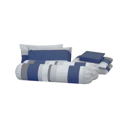 ชุดผ้าปูที่นอน 6 ฟุต 6 ชิ้น HOME LIVING STYLE TANNER สี NAVY_2