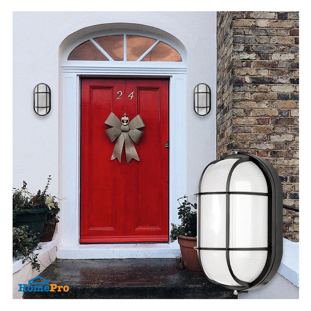 ไฟผนังภายนอก L&E 36-00152 สีดำ