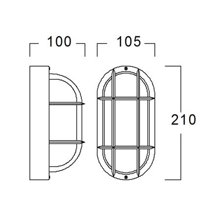 ไฟผนังภายนอก L&E 36-00136 สีดำ_5