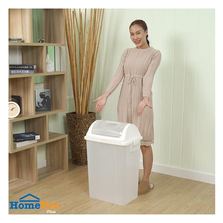 ถังขยะเหลี่ยมฝาสวิง ACCO 60 ลิตร สีใส_5