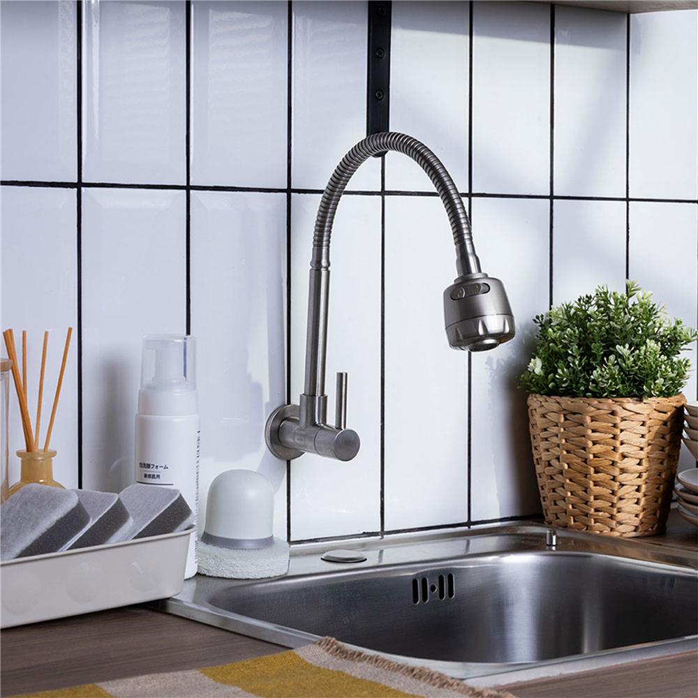 ก๊อกซิงค์เดี่ยวติดผนัง RASLAND RA A125-A365 สเตนเลส