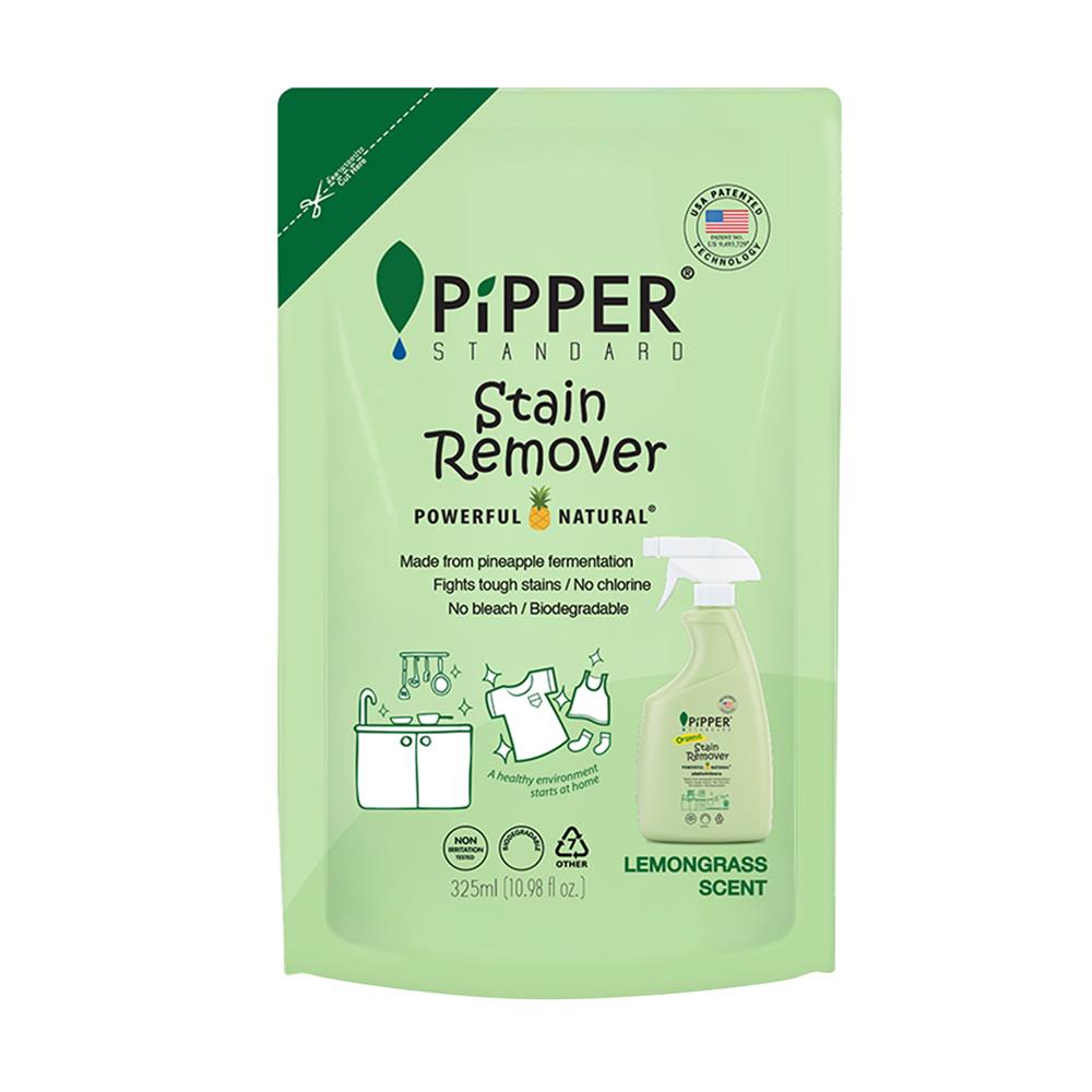 รีฟิลน้ำยาขจัดคราบฝังแน่นผ้า PIPPER 325 มล. เลมอนกราส