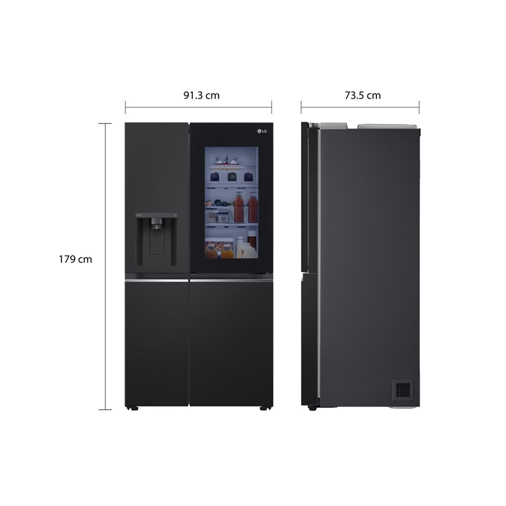 ตู้เย็น SIDE BY SIDE LG GC-X257SQZW.AEPPLMT 22.4 คิว สีดำ
