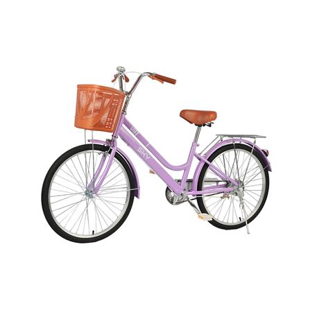 จักรยานแม่บ้าน 24 นิ้ว JOY BICYCLE SKY สีม่วง_3