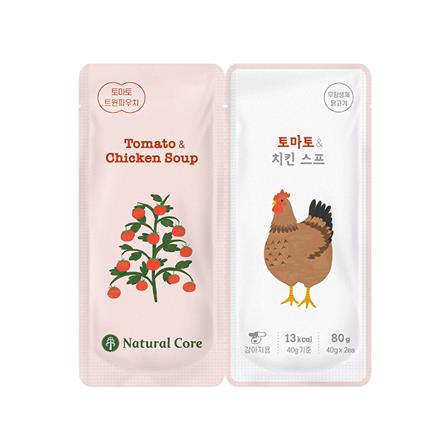 อาหารเปียกสุนัข NATURAL CORE TWIN POUCH TOMATO AND CHICKEN 80 ก._0