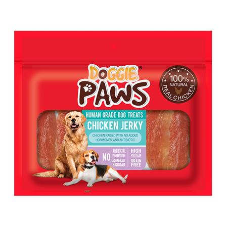 ขนมสุนัข DOGGIE PAWS CHICKEN JERKY สันในไก่นิ่ม 320 ก._0