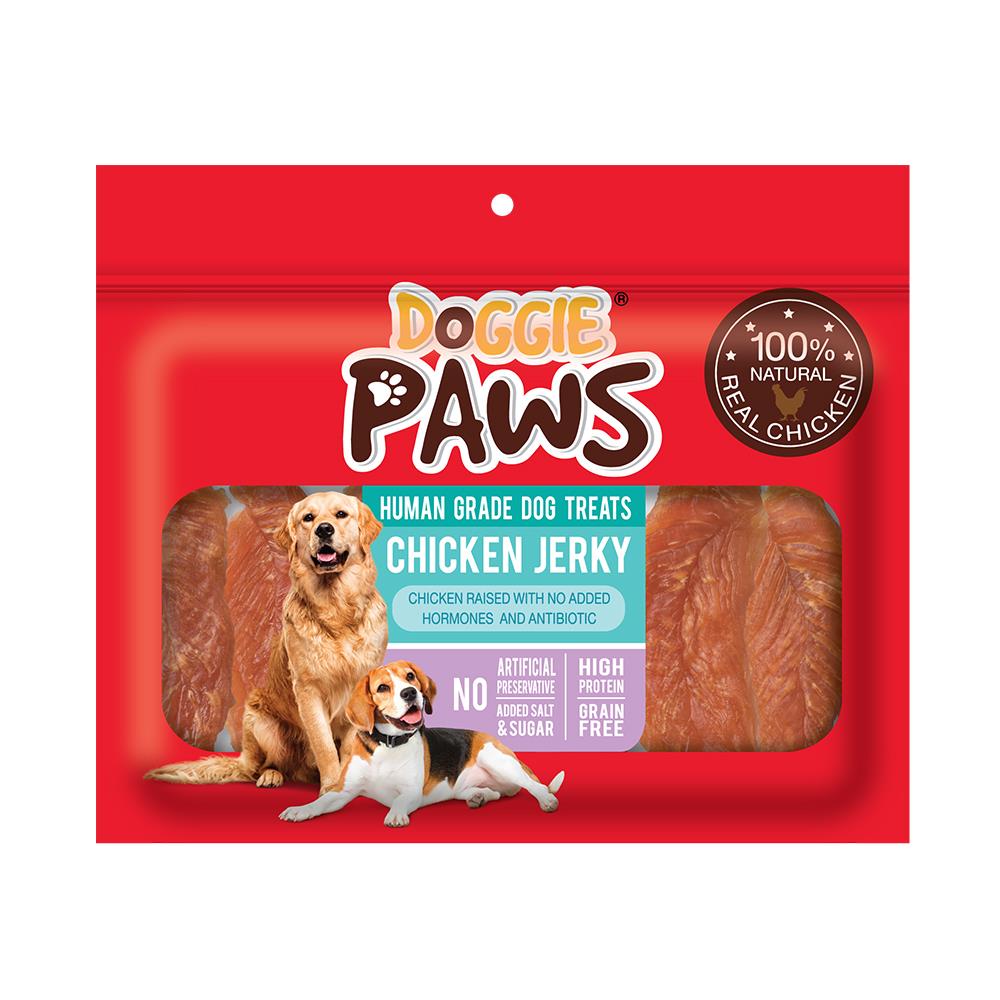 ขนมสุนัข DOGGIE PAWS CHICKEN JERKY สันในไก่ 320 ก.