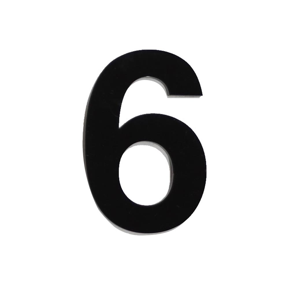 ตัวเลขอารบิก 6 S&T 100 มม. สีดำ