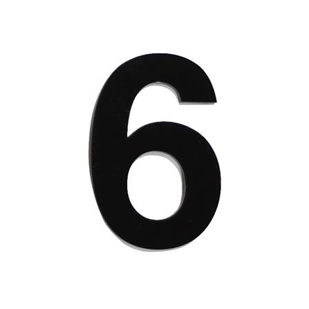 ตัวเลขอารบิก 6 S&T 100 มม. สีดำ