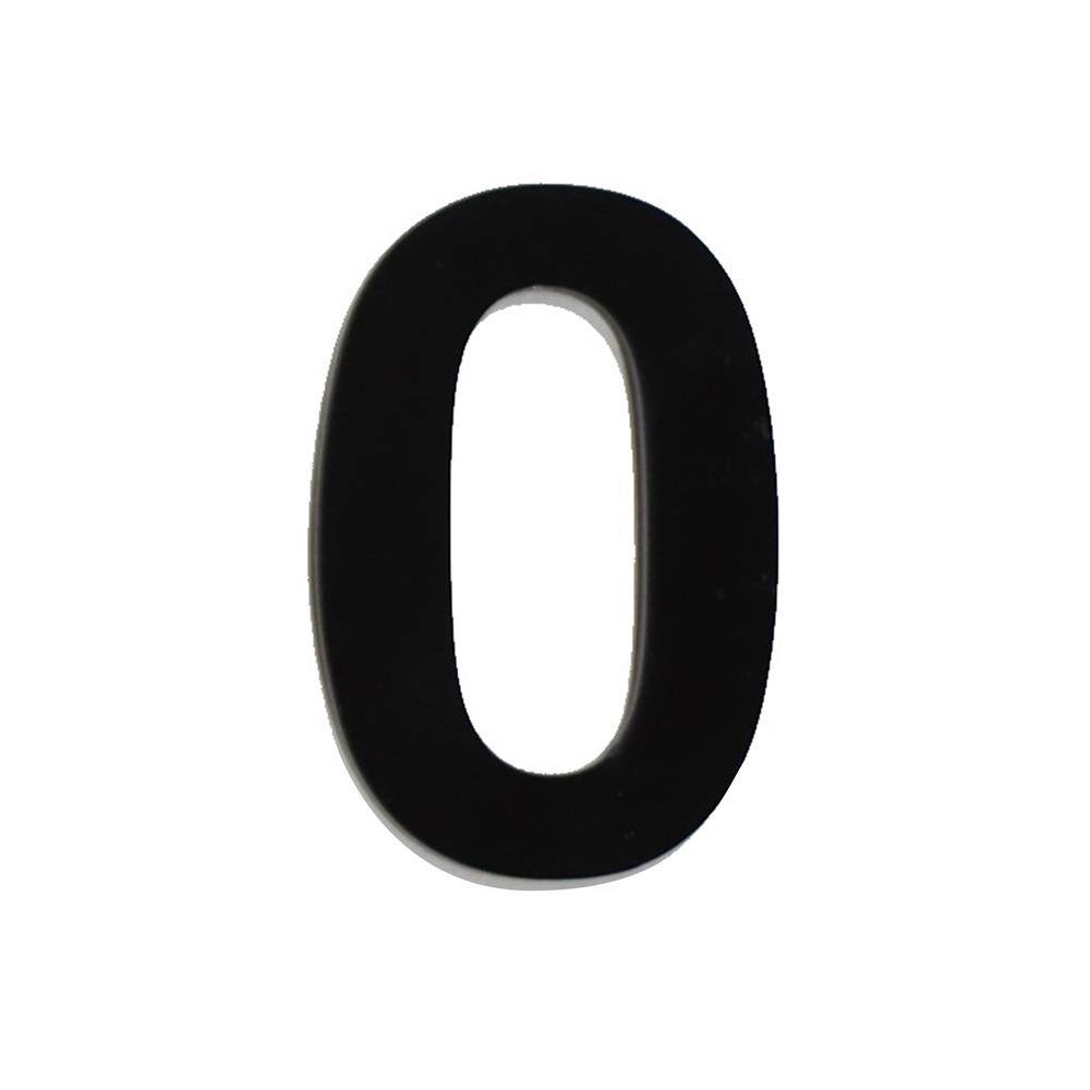 ตัวเลขอารบิก 0 S&T 75 มม. สีดำ
